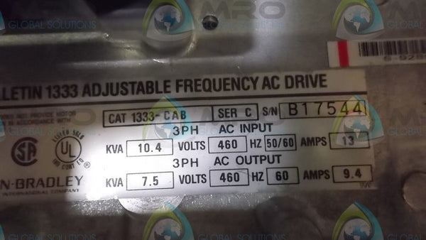 ALLEN BRADLEY 1333-CAB SER. C (AS IS)  UNMP