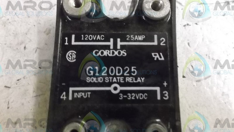 GORDOS G120D25 SOLID STATE RELAY 120VAC  UNMP