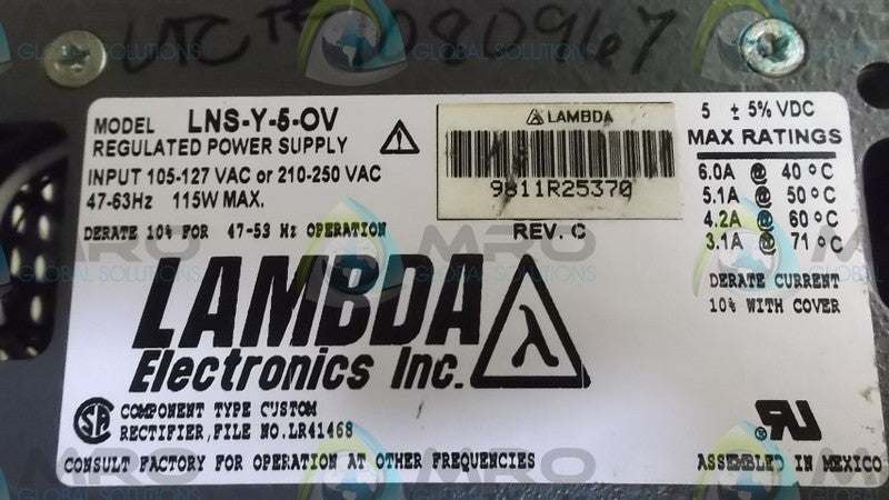 LAMBDA LNS-Y-OV POWER SUPPLY  UNMP