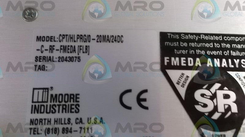 MOORE CPT/HLPRG/0-20MA/24DC-C-RF-FMEDA PROGRAMMABLE TRANSMITTER  NSNP