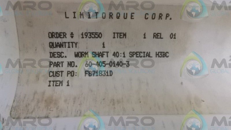 LIMITORQUE 60-405-0140-3 SHAFT  UNMP