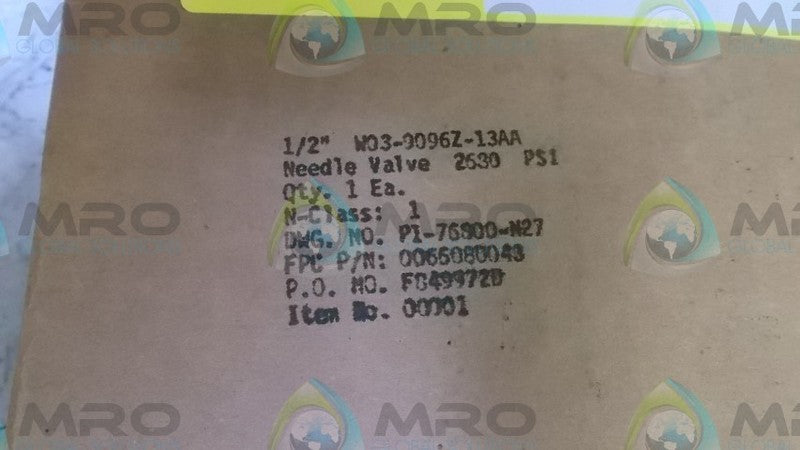 VELAN W03-9096Z-13AA VALVE  NSMP