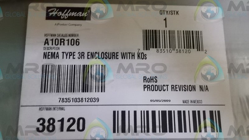 HOFFMAN A10R106 ENCLOSURE  NSNP
