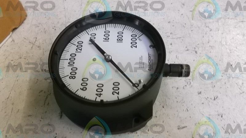 ASHCROFT 601379SS04L-2000# DURAGAUGE 0-2000 PSI  NSMP