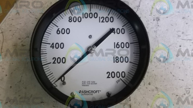 ASHCROFT 601379SS04L-2000# DURAGAUGE 0-2000 PSI  NSMP