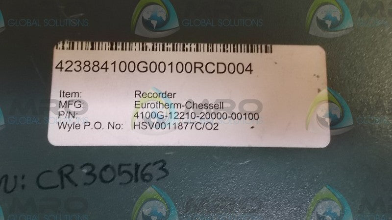 EUROTHERM 4100G-12210-20000-00100 RECORDER  UNMP