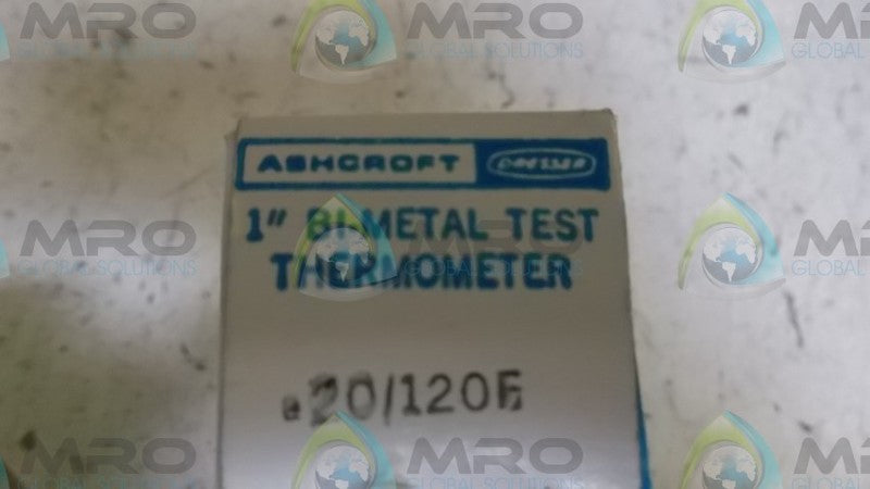ASHCROFT 20/1206 BIMETAL THERMOMETER -20-120F * NEW IN BOX *