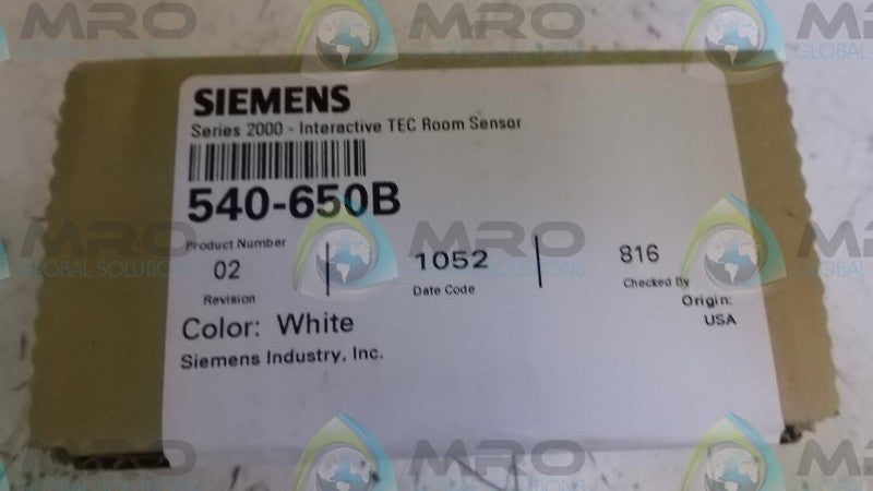 SIEMENS 540-650B ROOM TEMPERATURE SENSOR * FACTORY SEALED *