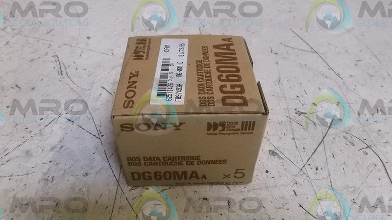 LOT OF 5 SONY DG60MA TAPE CARTRIDGES *NEW IN BOX*