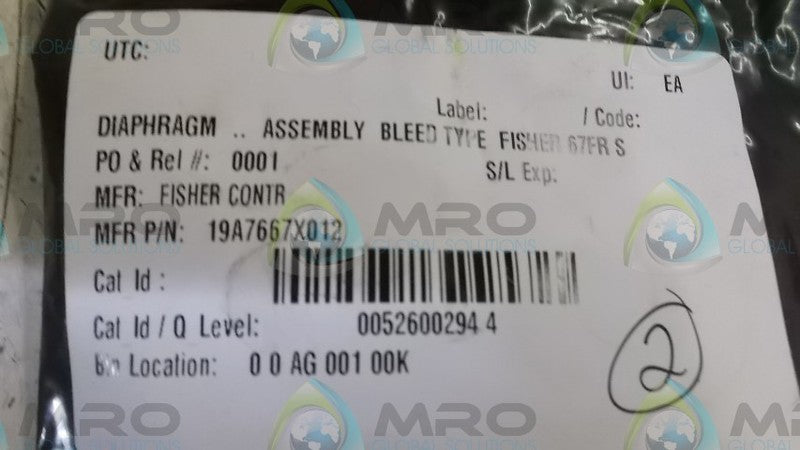 LOT OF 2 FISHER 19A7667X012 GASKET *NEW NO BOX*