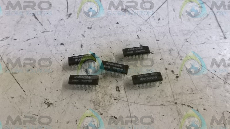 LOT OF 5 TEXAS INSTURMENTS 7490AN INTERGRATED CIRCUIT *USED*