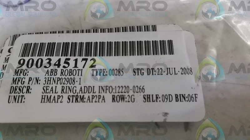 LOT OF 3 ABB 3HNP02908-1 SEAL RING *NEW NO BOX*