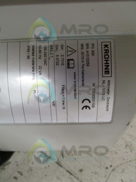 KROHNE IFC300 W CG30011100 FLOW CONVERTER * USED *