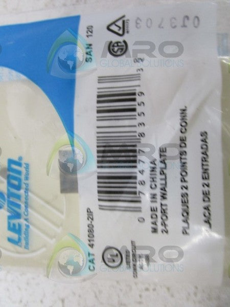 LEVITON 41080-2IP WALL PLATE * NEW IN FACTORY BAG *