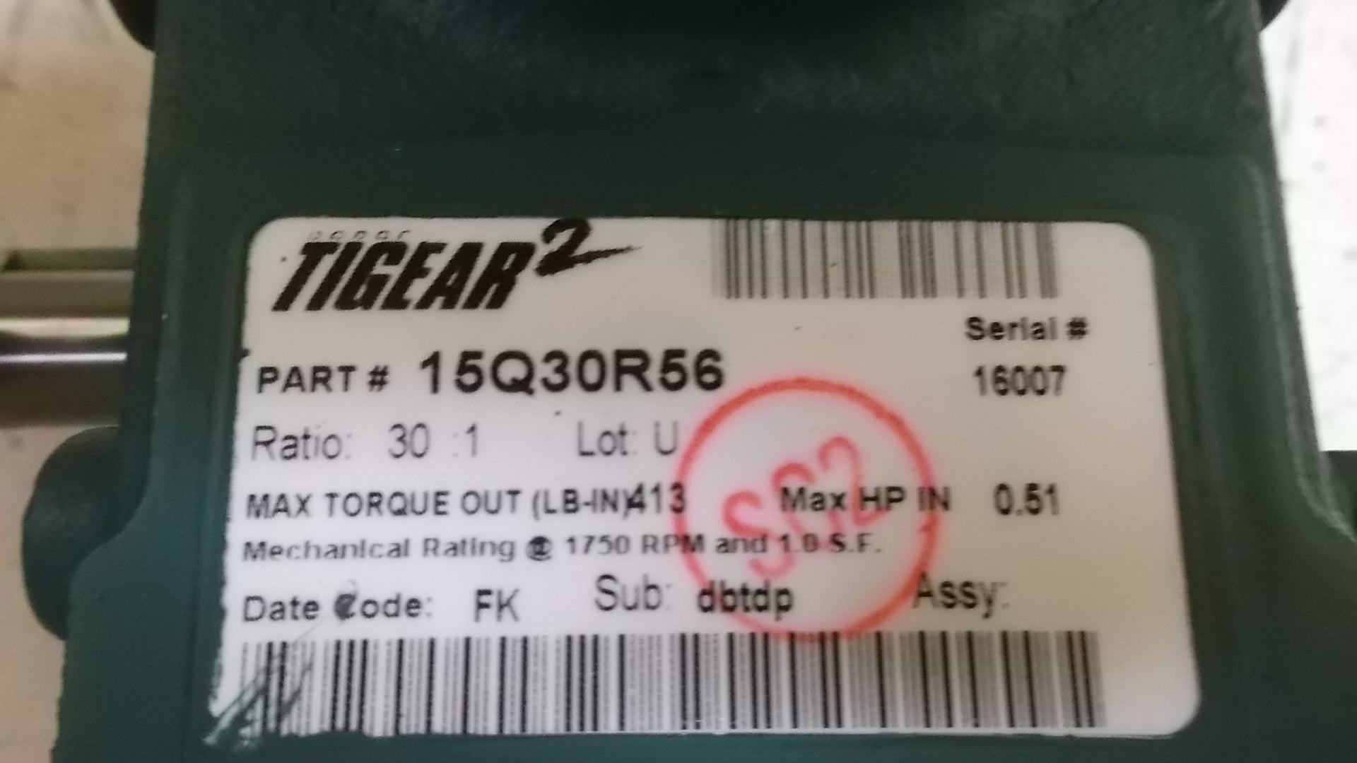 DODGE 15Q30R56 GEAR REDUCER * NEW IN BOX *