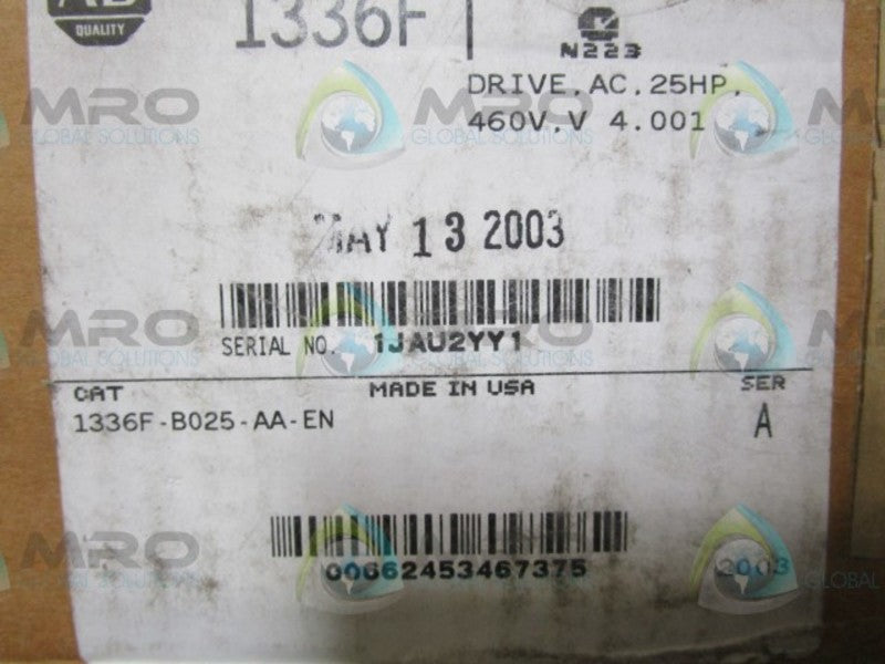 ALLEN BRADLEY 1336F-B025-AA-EN SER. A * NEW IN BOX *
