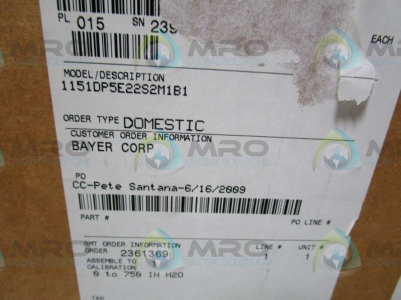 ROSEMOUNT 1151DP5E22SM1B1 W/ TWO 1199DNC10SSCW70LA00 * NEW IN BOX *