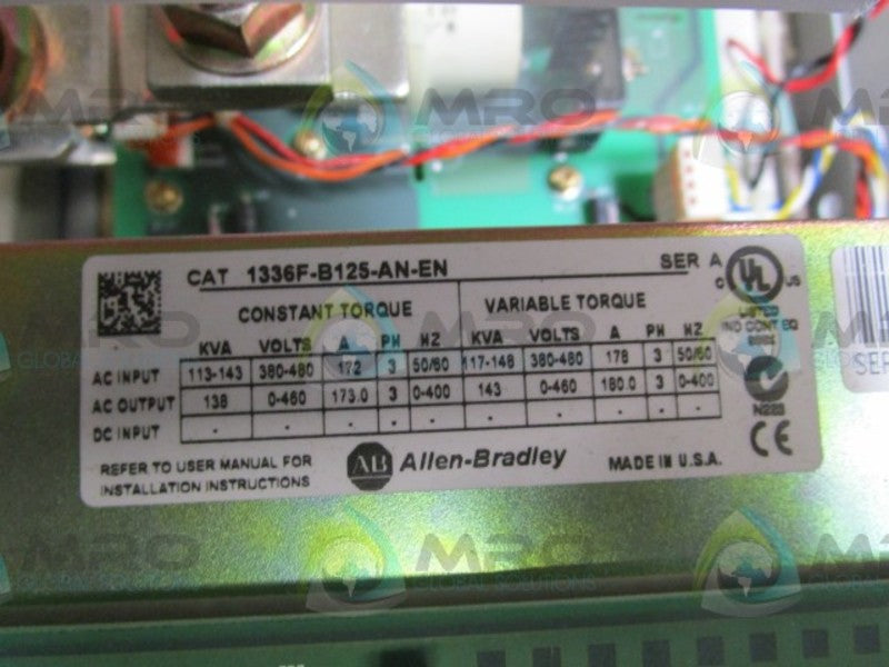 ALLEN BRADLEY 1336F-B125-AN-EN SER. A * NEW IN BOX *