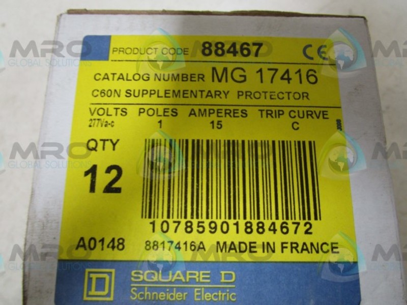 SQUARE D MG17416 15A 277VAC (PKG OF 10) NSMP
