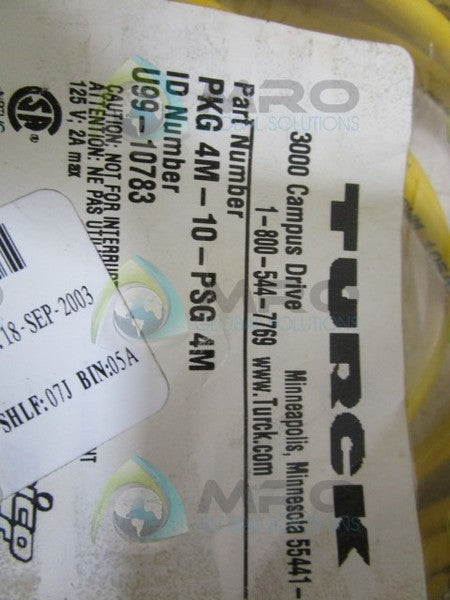 TURCK PKG4M-10-PSG 4M CABLE * NEW IN FACTORY BAG *