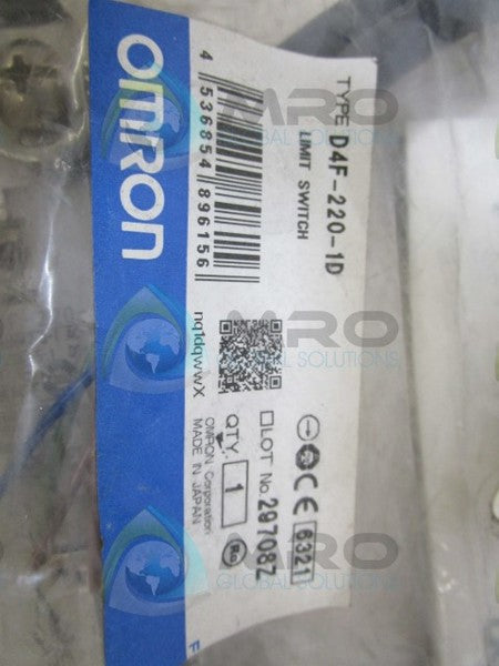 OMRON D4F-220-1D LIMIT SWITCH * NEW IN FACTORY BAG *