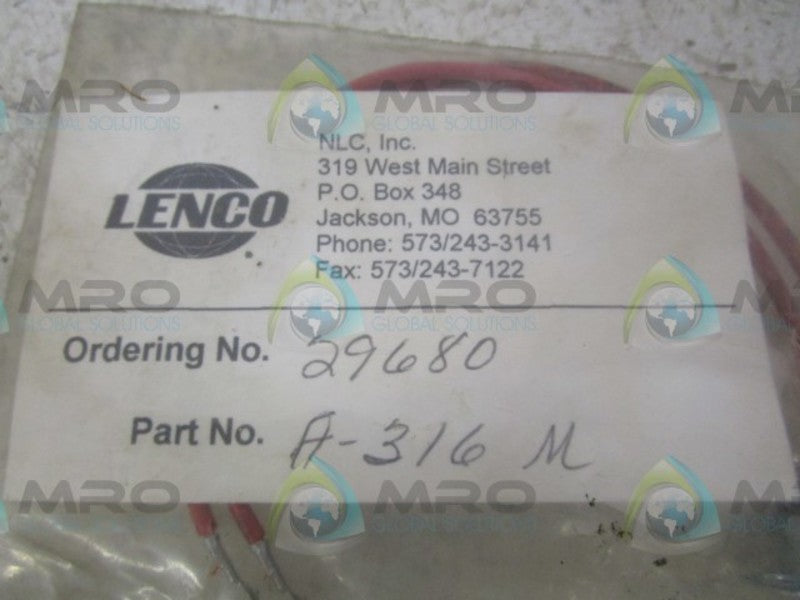 LENCO A-316M RECEPTACLE * NEW IN FACTORY BAG *