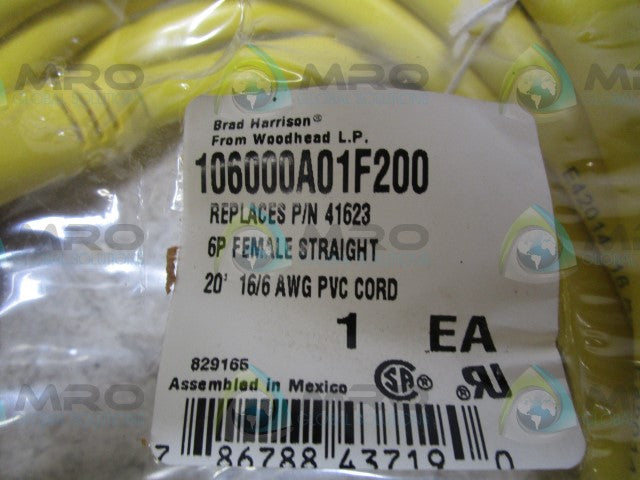 DANIEL WOODHEAD 41623 106000A01F200 CABLE * NEW IN FACTORY BAG *