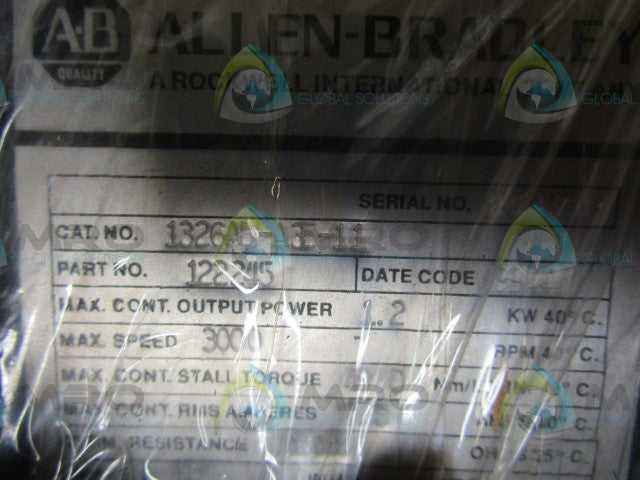 ALLEN BRADLEY 1326AB-A3E-11 AC SERVO MOTOR 1.2 KW 3000 RPM * NEW IN BOX *
