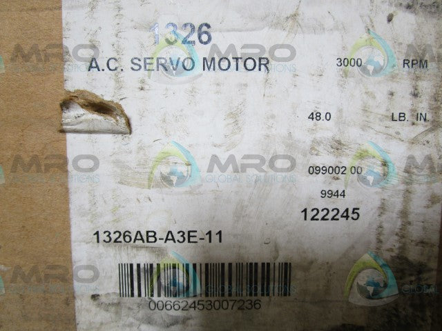 ALLEN BRADLEY 1326AB-A3E-11 AC SERVO MOTOR 1.2 KW 3000 RPM * NEW IN BOX *