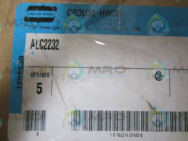 LOT OF 5 CROUSE-HINDS ALC2232 HANGER *NEW IN BOX*