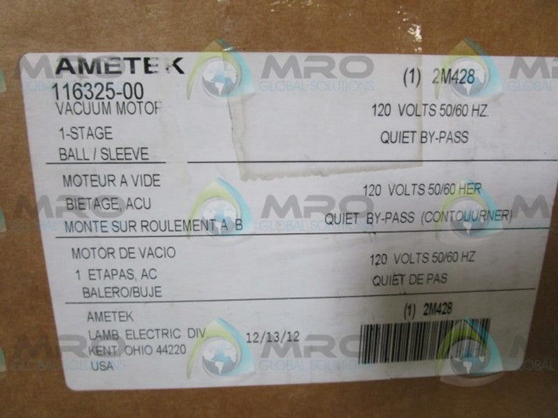 AMETEK 116325-00 BLOWER * NEW IN BOX *