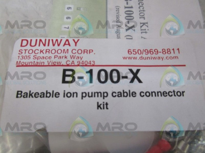 DUNIWAY B-100-X PUMP CABLE CONNECTOR KIT * NEW IN FACTORY BAG *