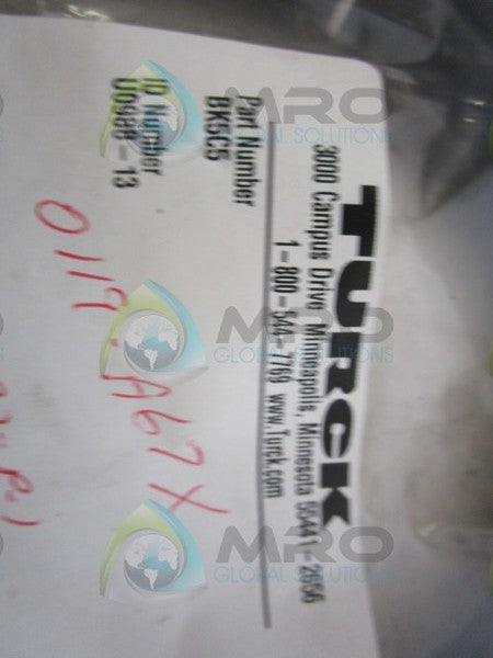 TURCK BK5C5 CABLE * NEW IN FACTORY BAG *
