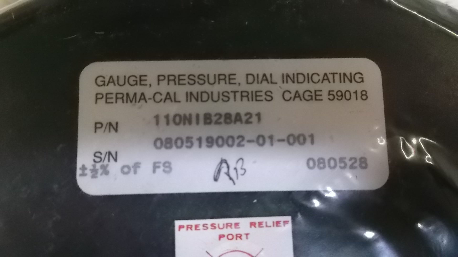 PERMA-CAL 110NIB28A21 GAUGE * NEW IN BOX *