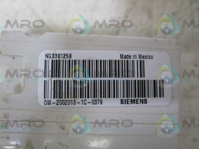 SIEMENS NGB3B125B CIRCUIT BREAKER * NEW NO BOX *