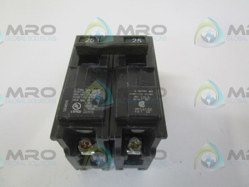 SIEMENS Q225 CIRCUIT BREAKER 25A * NEW NO BOX *