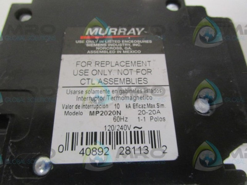 MURRAY MP2020N CIRCUIT BREAKER * NEW NO BOX *