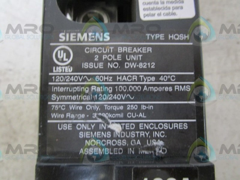 SIEMENS QS2100H CIRCUIT BREAKER * NEW NO BOX *