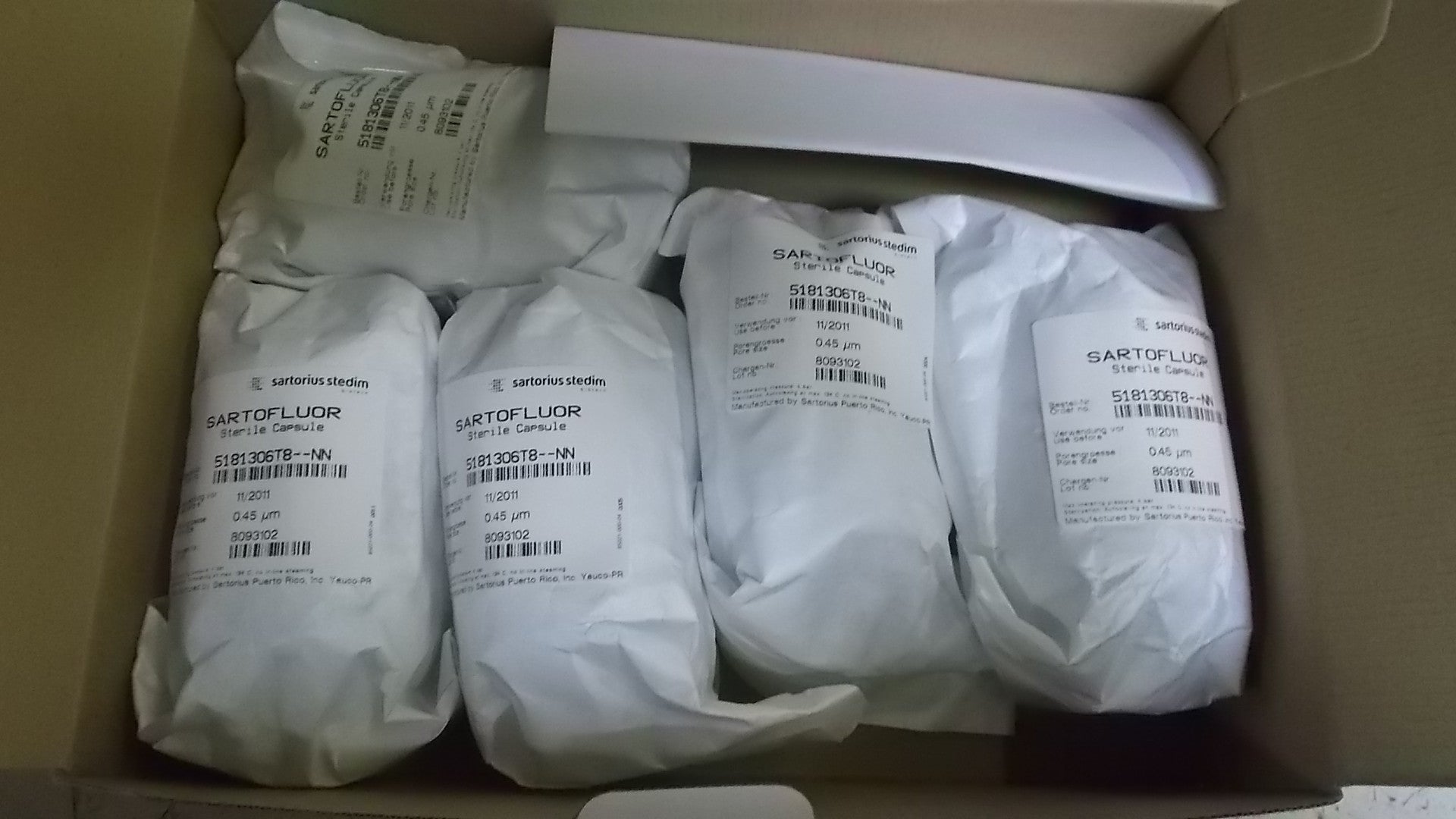 LOT OF 5 SARTOFLUOR 5181306T8-NN-B FILTER *NEW IN BOX*