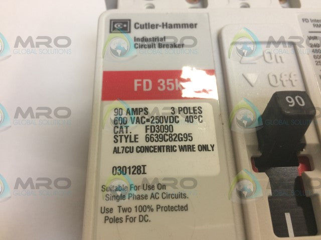 CUTLER HAMMER FD3090 CIRCUIT BREAKER * NEW NO BOX *