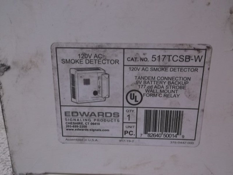 EDWARDS 517TCSB-W DETECTOR 120V AC STROBE *NEW IN BOX*