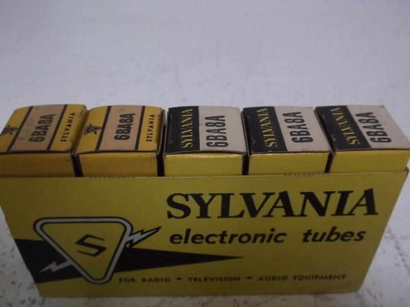 LOT OF 5 SYLVANIA 6BA8A VACUUM TUBE *NEW IN BOX*