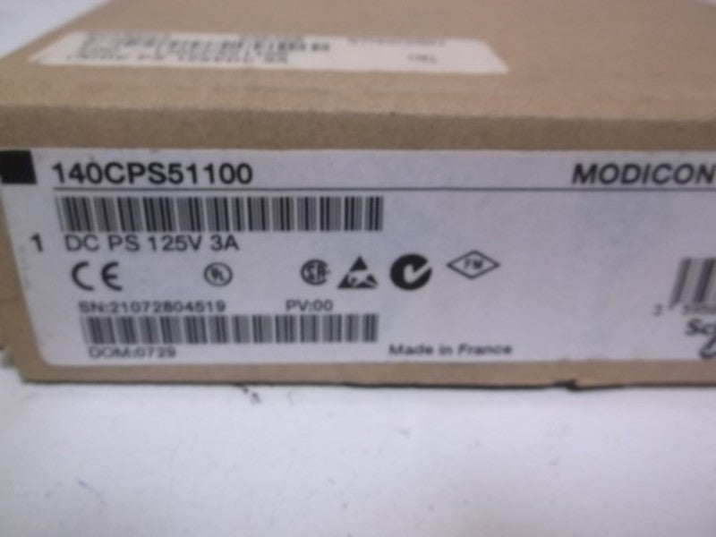 SCHNEIDER MODICON 140CPS51100 DC PS 125V 3A * FACTORY SEALED *