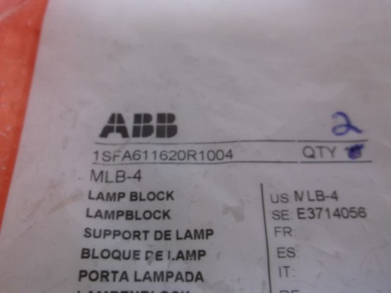 LOT OF 2 ABB MLB-4 LAMP BLOCK *NEW NO BOX*