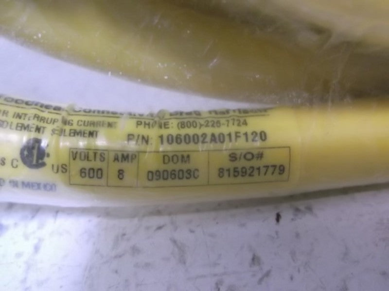DANIEL WOODHEAD 106002A01F120 CORDSET 12FT 6 POLE * NEW IN A BAG *