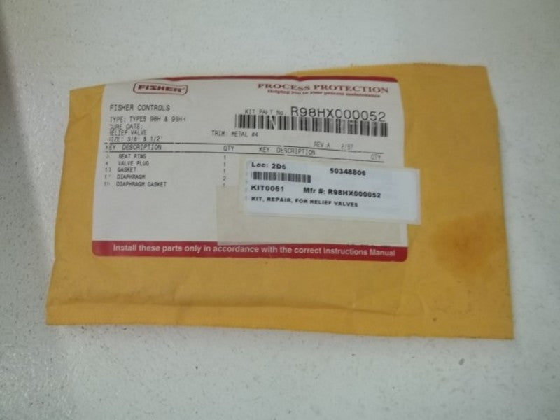 FISHER R98HX000052 REPAIR KIT * ORIGINAL PACKAGE *