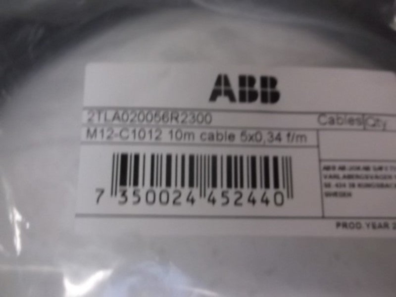 ABB 2TLA020056R2300 M12-C1012 10M CABLE * NEW IN A BAG *