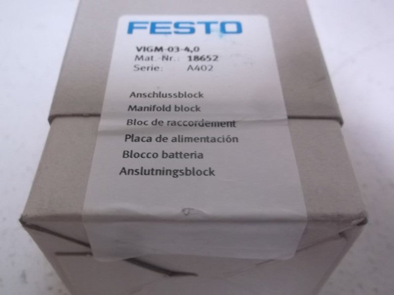 FESTO VIGM-03-4,0 * FACTORY SEALED *