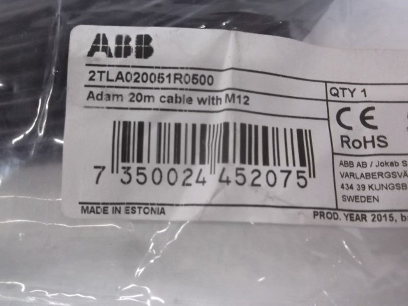 ABB 2TLA020051R0500 ADAM SAFETY SENSOR UNIT W/CABLE * NEW IN BAG *