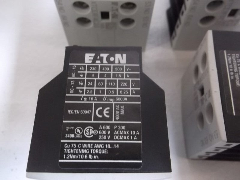 LOT OF 4 EATON XTCEXFAC20 CONTACTOR ACCESSORY FRONT AUX *NEW IN BOX*